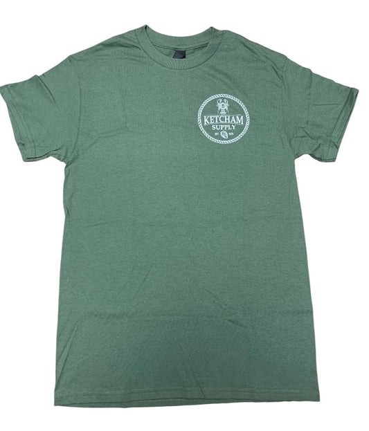 Ketcham Supply Army Green Lobster Tee