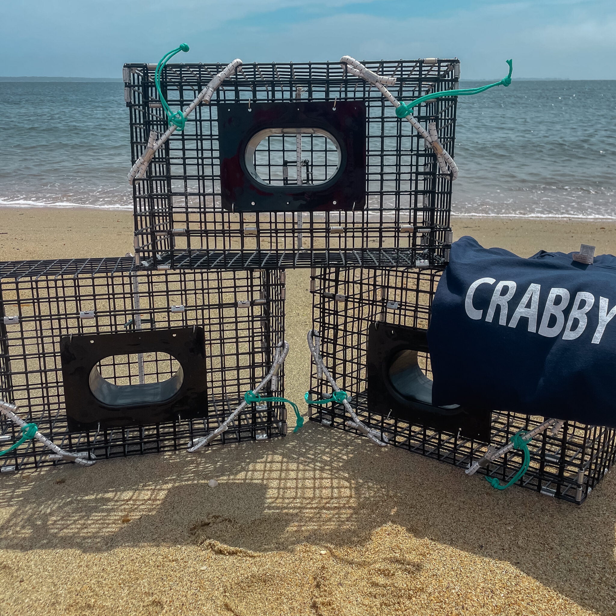 Small Green Crab Trap (3 Pack) with a Free CRABBY Tee