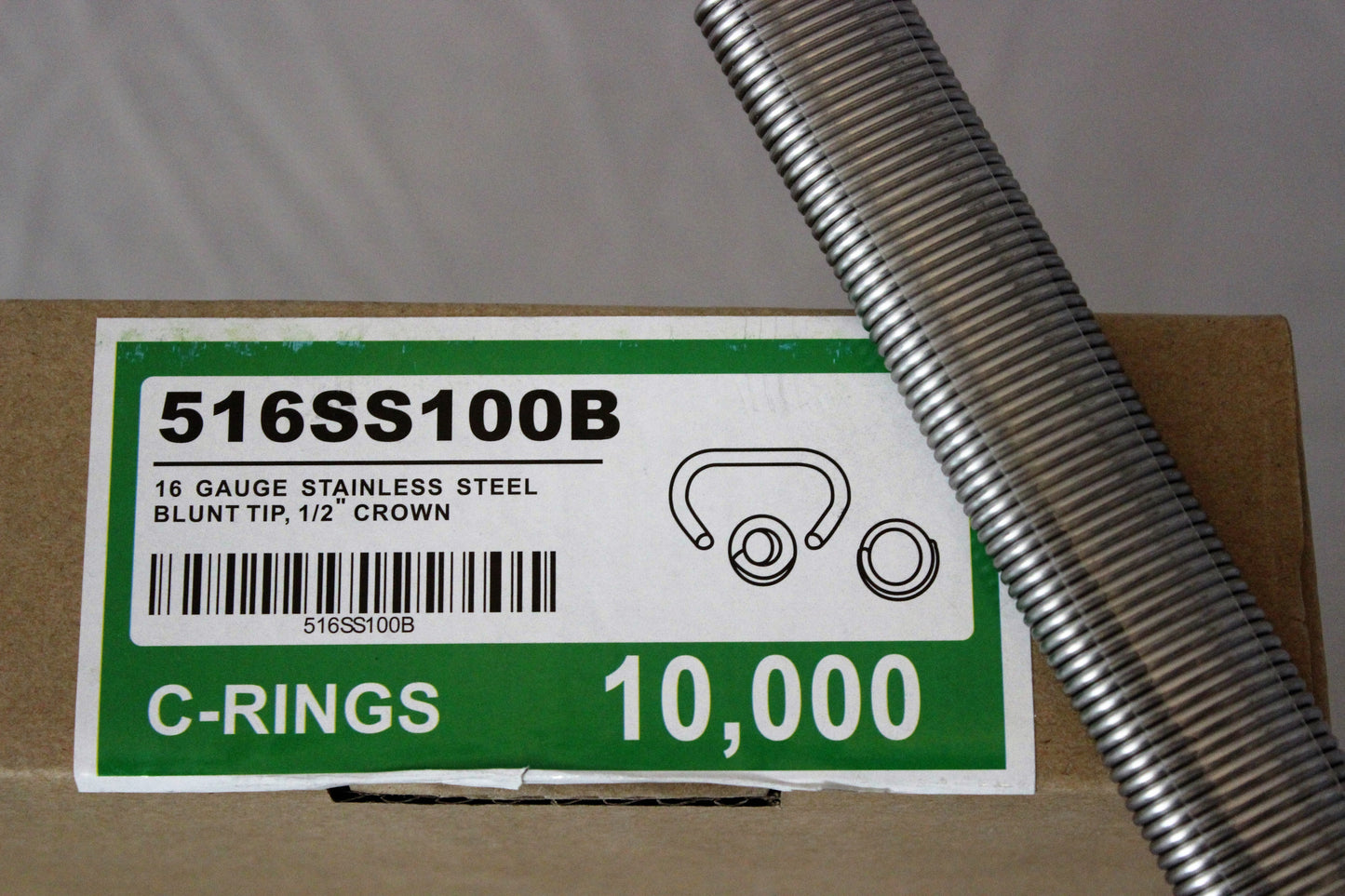 Taped Hog Rings for Pneumatic Air Tool