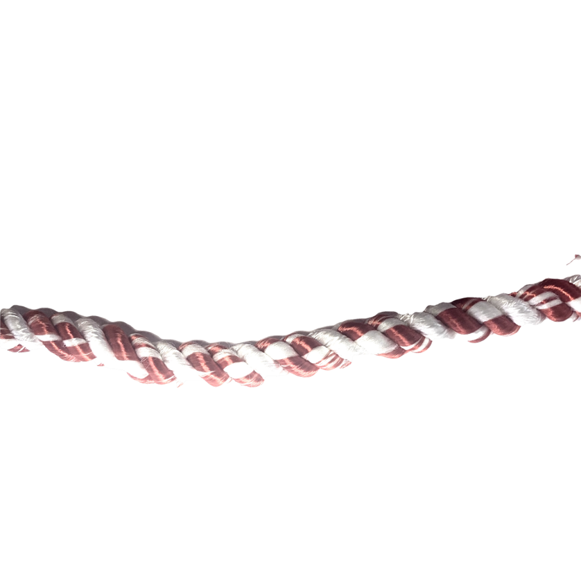 Low Tensile Marine Rope Candy Cane with Mass Lobster Ribbon 3/8" Diameter