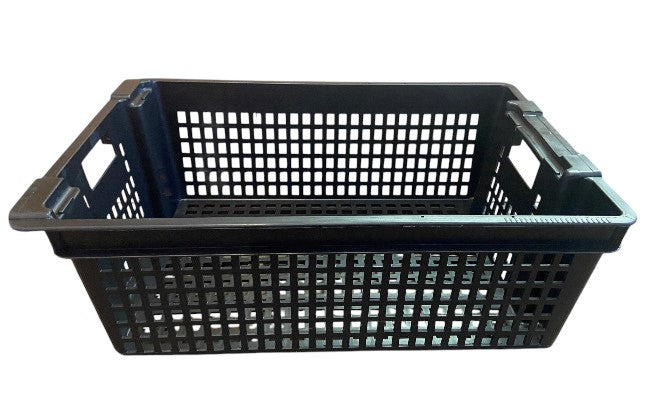 Black Square Mesh Basket Tote