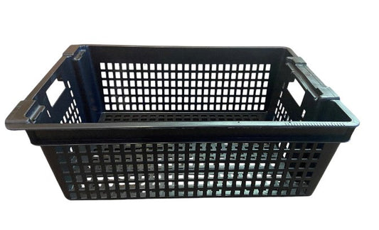 Black Square Mesh Basket Tote